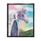 Stupell Industries Starry Eyed Unicorn Floral Fantasy Meadow Framed Floater Canvas Wall Art